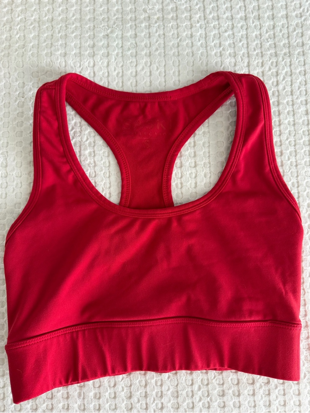 SASKI Red Racerback Sports Bra